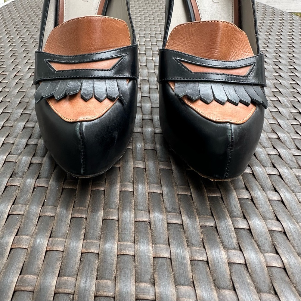 Jason Wu Leather Oxford Two Tone 5" Pumps, Size 9.5 or EU 40.5, Women's Heels - Picture 5 of 14